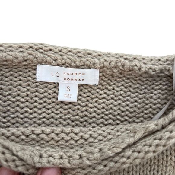 Women's LC Lauren Conrad Beige Sweater Size S - Picture 2 of 5